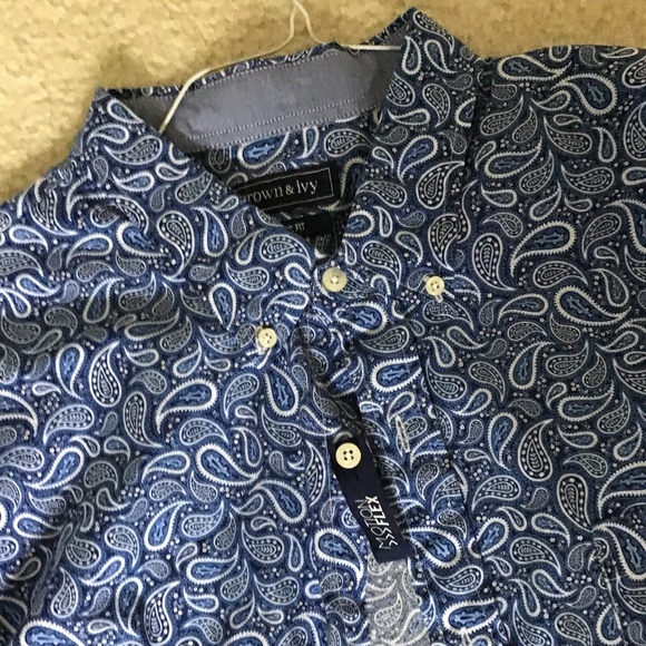 CROWN & IVY LS MENS SHIRT - Picture 3 of 14